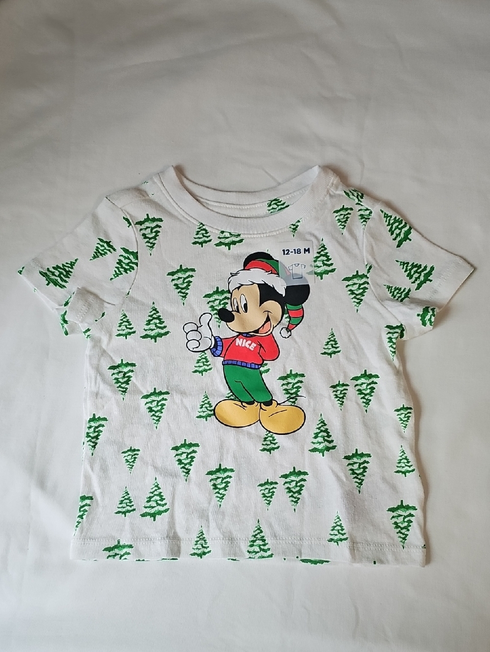 Old Navy X Disney© Mickey Holiday Unisex Graphic T-Shirt, Toddler 12-18 Months